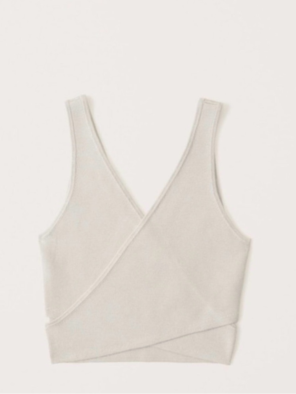 Abercrombie and Fitch Women’s Cream Wrap Front Tank Top